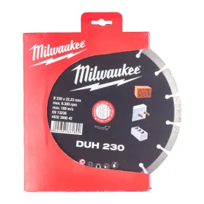 Диск алмазный MILWAUKEE DUH 230, диаметр 230мм №1