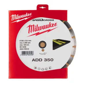 Алмазный диск ADD 350 для асфальта MILWAUKEE №1