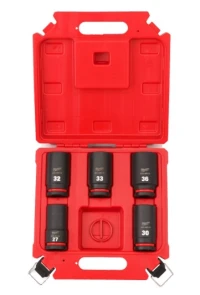 Набор головок 1'' STD SHOCKWAVE MILWAUKEE, удлиненных (27-36мм) (5шт), пластиковый кейс №1