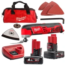 Аккумуляторный мультиинструмент MILWAUKEE C12 MT-402B (Li-Ion 4 ч) 4933441705 (+ заряд.устройство, 2 акум., адаптер, шлиф.