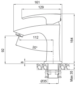 Комплект Змішувач для ванни Koer KR5157 + Змішувач для умивальника Koer KR5149 + Змішувач для гігієнічного душу Koer KR5162 №6