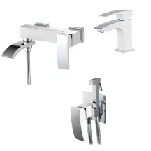 Комплект Змішувач для ванни Koer KR5157 + Змішувач для умивальника Koer KR5149 + Змішувач для гігієнічного душу Koer KR5162