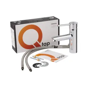 Комплект Змішувач для ванни QTGRACRM005 + Змішувач для раковини Spring QTSPRCRM001 + Змішувач для раковини QTGRACRM001F Chrome Qtap №8