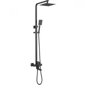 Комплект Душевая система WEZER PRO16-02-BLACK + Смеситель для умывальника WEZER EKO1A-01-ВLACK №2