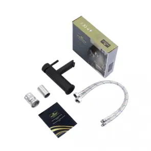 Комплект Душевая система WEZER PRO16-02-BLACK + Смеситель для умывальника WEZER EKO1A-01-ВLACK №7