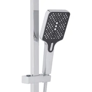 Комплект Душова система Swan Cascada Chrome Qtap + Змішувач для раковини Dozorca Chrome Lidz №5