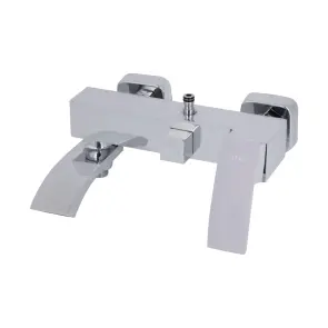 Комплект Душова система Swan Cascada Chrome Qtap + Змішувач для раковини Dozorca Chrome Lidz №6