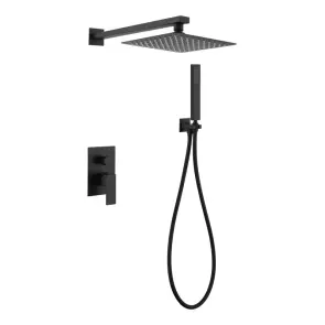 Комплект Вбудована душова система Mixxus KUB-003 Inner Black + Змішувач для умивальника Mixxus KUB-001 чорний №2