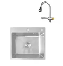 Комплект Смеситель для кухни Mixxus FOZ-014 (MI6536) + Мойка Mixxus MH5045 Nano-Silver (MX1925)