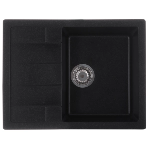 Комплект Смеситель для кухни настенный Koer KB-73010-05 (KR3491) + Мойка кухонная Zerix ZS-6550S-03 Черная (ZX4540) №4