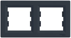 Рамка 2-постовая, горизонтальная Антрацит, Asfora EPH5800271 комплект 5 шт №2