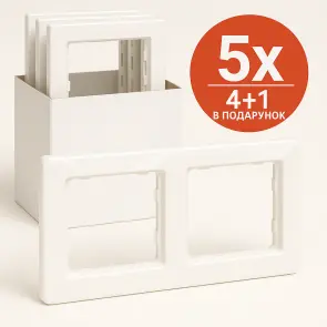 Рамка 2-постовая, Белый, Sedna Design SDD311802 комплект 5 шт №1