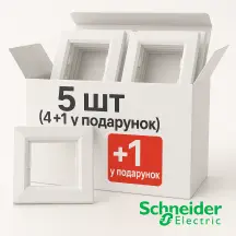 Рамка 1-постовая, белый, Asfora комплект 5 шт.