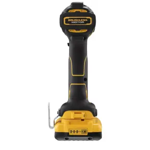 Шуруповерт ударный аккумуляторный DeWALT, 18V XR Li-Ion, бесщеточный, 190 Нм, 2800 об / мин, чемодан, вес 0.96 кг №4