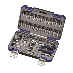 Набор инструментов профессиональный 1/4" 46 ед. Haisser BLACK 70256 №1