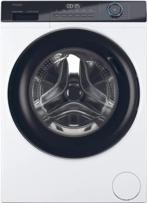 Стиральная машина Haier фронтальная, 7кг, 1400, A+++, 44см, дисплей, пара, инвертор, черный люк, прямой привод, белый №1