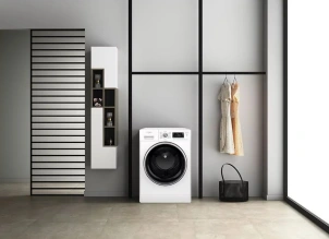 Стиральная машина Whirlpool фронтальная, 11кг, 1400, A+++, 60см, дисплей, пара, инвертор, черный люк, белый №3