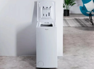 Стиральная машина Whirlpool вертикальная, 6кг, 1200, A+++, 60см, дисплей, белый №3