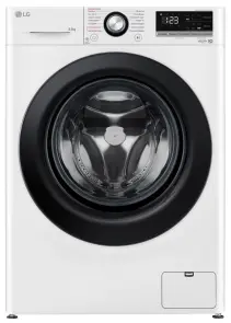 Пральна машина LG фронтальна, 8.5кг, 1200, A+++, 48см, дисплей, пара, інвертор, білий №1