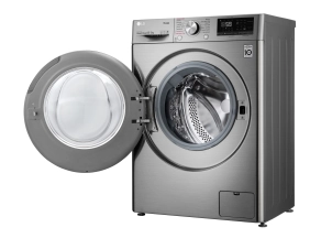Прально-сушильна машина LG фронтальна, 8.5(5)кг, 1200, A, пара, 47см, дисплей, пара, інвертор, сріблястий №6