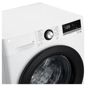 Пральна машина LG фронтальна, 9кг, 1400, A+++, 57см, дисплей, пара, інвертор, білий №10