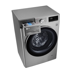 Прально-сушильна машина LG фронтальна, 8.5(5)кг, 1200, A, пара, 47см, дисплей, пара, інвертор, сріблястий №9