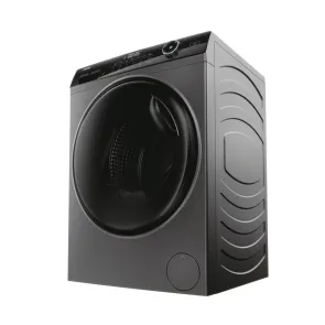 Стирально-сушильная машина Haier фронтальная, 8(5)кг, 1400, A, 46см, дисплей, пара, инвертор, люк черный, прямой привод, серебристый №6