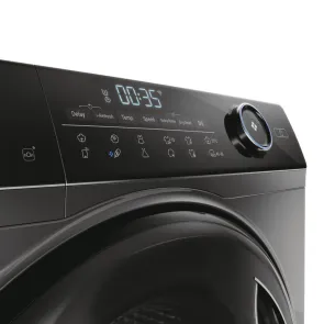 Стирально-сушильная машина Haier фронтальная, 8(5)кг, 1400, A, 46см, дисплей, пара, инвертор, люк черный, прямой привод, серебристый №7