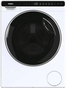 Пральна машина Haier фронтальна, 5кг, 1200, A+++, 44см, дисплей, інвертор, люк чорний, висота 70см, білий №1