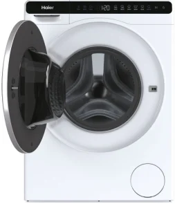 Пральна машина Haier фронтальна, 5кг, 1200, A+++, 44см, дисплей, інвертор, люк чорний, висота 70см, білий №3