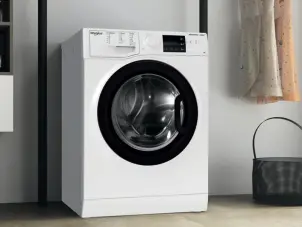 Стиральная машина Whirlpool фронтальная, 7кг, 1200, A+++, 43.5см, дисплей, пара, инвертор, черный люк, белый №3