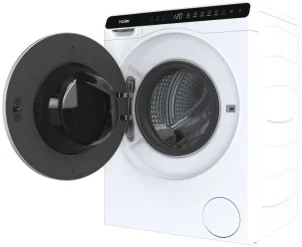 Пральна машина Haier фронтальна, 5кг, 1200, A+++, 44см, дисплей, інвертор, люк чорний, висота 70см, білий №6