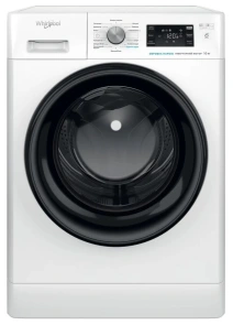 Стиральная машина Whirlpool фронтальная, 10кг, 1400, A+++, 60см, дисплей, пара, инвертор, черный люк, белый №1