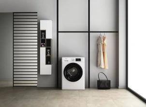Стиральная машина Whirlpool фронтальная, 10кг, 1400, A+++, 60см, дисплей, пара, инвертор, черный люк, белый №3