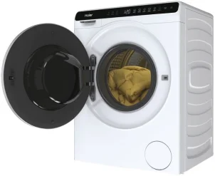 Пральна машина Haier фронтальна, 5кг, 1200, A+++, 44см, дисплей, інвертор, люк чорний, висота 70см, білий №10