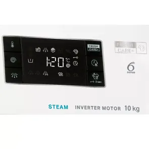 Стиральная машина Whirlpool фронтальная, 10кг, 1400, A+++, 60см, дисплей, пара, инвертор, черный люк, белый №5