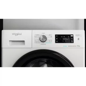 Стиральная машина Whirlpool фронтальная, 10кг, 1400, A+++, 60см, дисплей, пара, инвертор, черный люк, белый №6