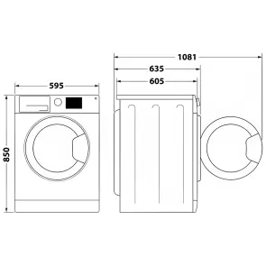 Стирально-сушильная машина Whirlpool фронтальная, 11(7)кг, 1600, A, 60см, дисплей, пара, инвертор, белый №8