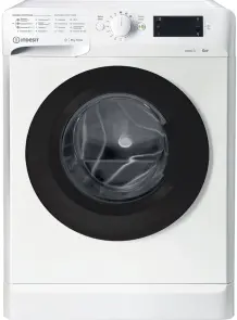 Стиральная машина Indesit фронтальная, 6кг, 1000, A+++, 43см, дисплей, черный люк, белый №1