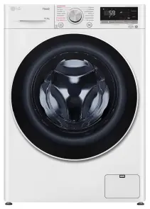 Пральна машина LG фронтальна, 10.5 кг, 1400, A+++, 57см, дисплей, пара, інвертор, білий №1