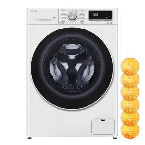 Прально-сушильна машина LG фронтальна, 9(5)кг, 1200, А, 48см, дисплей, пара, інвертор, білий №2
