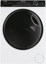 Прально-сушильна машина Haier фронтальна, 9(6)кг, 1400, A, 60см, дисплей, пара, інвертор, люк чорний, прямий привід, білий