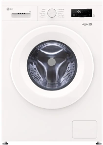 Пральна машина LG фронтальна, 6кг, 1200, A+++, 44см, дисплей, пара, інвертор, білий №1