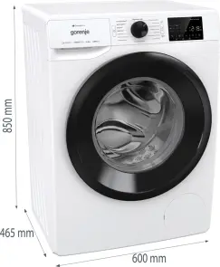 Стиральная машина Gorenje фронтальная, 8кг, 1400, A+++, 46,5см, дисплей, инвертор, пара, Wi-Fi, белый №11