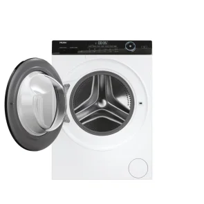 Прально-сушильна машина Haier фронтальна, 9(6)кг, 1400, A, 60см, дисплей, пара, інвертор, люк чорний, прямий привід, білий №6