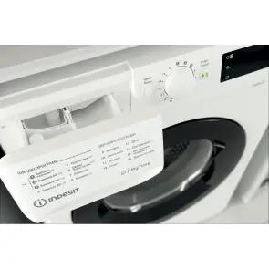 Стиральная машина Indesit фронтальная, 6кг, 1000, A+++, 43см, дисплей, черный люк, белый №8