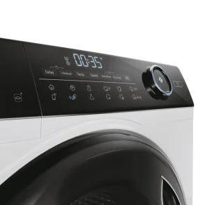 Прально-сушильна машина Haier фронтальна, 9(6)кг, 1400, A, 60см, дисплей, пара, інвертор, люк чорний, прямий привід, білий №7