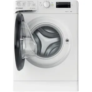 Стиральная машина Indesit фронтальная, 6кг, 1000, A+++, 43см, дисплей, черный люк, белый №10