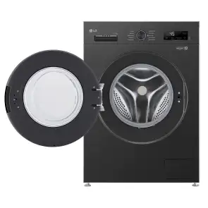 Пральна машина LG фронтальна, 6.5 кг, 1200, A+++, 44см, дисплей, пара, інвертор, чорний №5