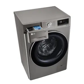 Пральна машина LG фронтальна, 7кг, 1200, A+++, 48см, дисплей, пара, інвертор, cріблястий №9